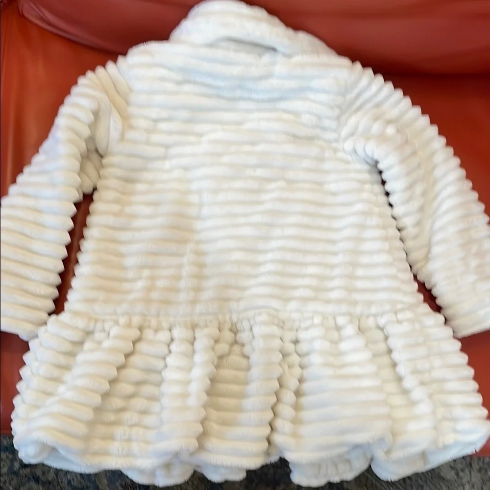 White Kids' Ruffled Coat by Juicy Couture